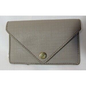 Dagne Dover Gray Textured Small Snap Card Wallet EUC